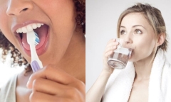 Buổi sáng ngủ dậy nên đánh răng hay uống nước trước?
