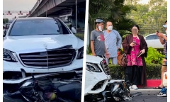 Vụ nữ tài xế lái Mercedes tông liên hoàn 10 xe máy đang chờ đèn đỏ: 8 người bị thương hiện ra sao?