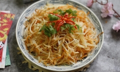 Cách nấu món su hào xào mực khô