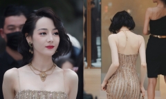 Địch Lệ Nhiệt Ba diện váy bó sát, khoe trọn vòng eo con kiến và vòng ba nóng bỏng