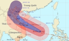 Siêu bão Haiyan di chuyển nhanh vào ven biển miền Trung