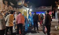 Hải Phòng: Đi lễ đền Cô Chín, người dân buộc phải xét nghiệm nhanh COVID-19