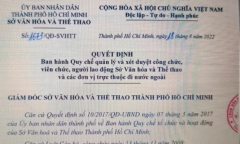 Sở Văn hóa và Thể thao TP.HCM cấm nghệ sĩ tự ý đi nước ngoài không xin phép