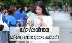 Đáp án đề thi môn Sinh học 24 mã đề THPT 2024 mới nhất, chính xác nhất