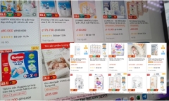 Thu tiền “khủng” từ bán bỉm, tã, sữa… online