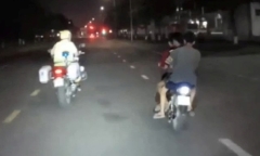Nghệ An: Xác minh vụ xe máy “kẹp 3” lạng lách, thách thức cảnh sát giao thông