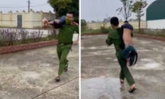 Nghẹt thở khoảnh khắc Thượng uý công an cứu sống bé gái từ tay “tử thần”