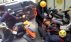 Clip: Hãi hùng chó Pitbull nhảy ra khỏi ô tô, tấn công người dân ở Đài Loan (Trung Quốc)
