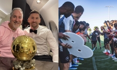 Messi bay về Mỹ cùng Quả bóng vàng bằng chuyên cơ riêng, Inter Miami rộn ràng chào đón