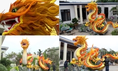 Trầm trồ trước linh vật rồng thần thái uy nghiêm ở Quảng Trị