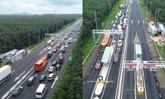 Ùn tắc nghiêm trọng trên tuyến cao tốc Phan Thiết - Dầu Giây ngày đầu nghỉ lễ 2/9