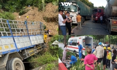 Tin tức tai nạn giao thông mới nhất ngày 22/10: Xe tải lao vào vách núi, một người tử vong