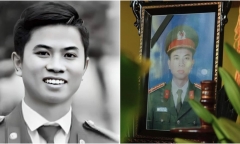Truy tặng Huy hiệu Tuổi trẻ dũng cảm cho Đại uý Trần Trung Hiếu hy sinh trong khi làm nhiệm vụ