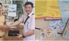 Thượng úy CSGT nhặt được chiếc cặp chứa gần 50 triệu đồng, trả lại người đánh rơi 