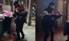 Phản ứng cực lạ của vợ khi được chồng tặng hoa nhặt từ thùng rác nhân dịp Valentine