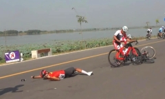 Vận động viên Việt Nam gặp tai nạn tại giải xe đạp châu Á ở Thái Lan