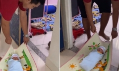 Áp dụng mẹo dân gian để con không quấy khóc, ông bố khiến dân mạng tranh cãi dữ dội