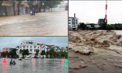 Mưa lớn kéo dài, nhiều khu vực ở Quảng Ninh, Hải Phòng chìm trong biển nước
