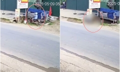 Clip: Người đàn ông đi xe máy lao thẳng xuống cống nước, tử vong thương tâm