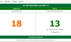 Xem lịch âm hôm nay 18/6/2024 - Âm lịch hôm nay 18/6 chuẩn nhất