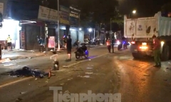 Tai nạn kinh hoàng ở TP.HCM, thanh niên đi xe máy chết thảm sau khi đối đầu xe ben