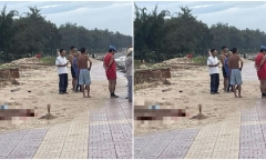 Đang tắm biển, hốt hoảng phát hiện thi thể người đàn ông trôi dạt vào bờ biển Bình Thuận
