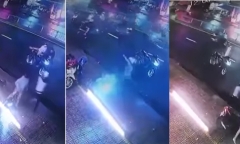 TP.HCM: Bị truy đuổi, thanh niên rút súng uy hiếp đối thủ 