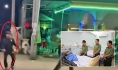 Khống chế đối tượng cầm dao tấn công người đi đường, chém một thiếu tá công an bị thương