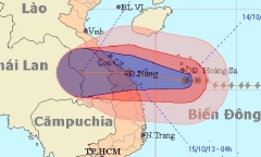 Bão NARI gây gió mạnh trên đất liền
