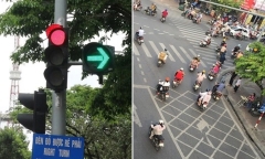 Mức phạt lỗi dừng đèn đỏ sai làn 2025
