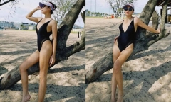 Văn Mai Hương mặc bikini táo bạo, khoe đường cong 