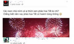 Dân mạng đồng loạt đăng status hóng pháo hoa đón năm mới 2014