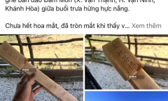 Xác minh cọc nhựa ghi chữ Trung Quốc trôi ở bờ biển Khánh Hòa