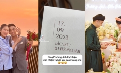 Á hậu Phương Anh khoe thiệp cưới, xác nhận ngày lên xe hoa