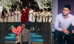 Siêu mẫu Vĩnh Thụy hạnh phúc cùng ái nữ nhà đại gia bất động sản trong lễ vu quy