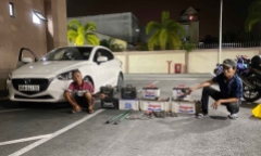 Bắt quả tang 2 đối tượng nghiện ma túy, nhiễm HIV cùng trộm cắp bình ắc quy 
