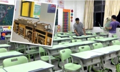 Ông bố chi hơn 33 triệu đồng thay bàn ghế mới cho lớp học của con gái