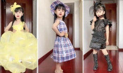 Bà mẹ “hô biến” túi nhựa tái chế thành trang phục tuyệt đẹp cho con gái