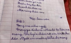 Viết văn tả chị gái, cô bé 6 tuổi có pha 