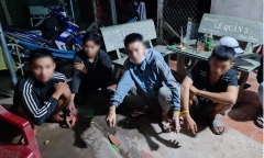 Kịp thời ngăn chặn nhóm thanh thiếu niên mang theo đao, kiếm tụ tập trong đêm