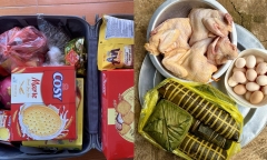 Sinh viên đua nhau khoe “hành trang” bố mẹ chuẩn bị từ quê trở lại thành phố sau Tết