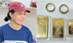 Vụ bỏ quên 3 miếng SJC 9999: Nữ tình nguyện viên run tay khi chạm bọc vàng