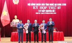 Nghệ An có 5 Phó Chủ tịch UBND tỉnh
