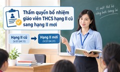 Thẩm quyền bổ nhiệm giáo viên THCS hạng II cũ sang hạng II mới