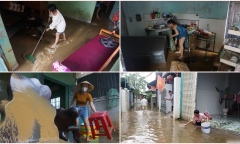 Tranh thủ nước rút, người dân Đà Nẵng tất bật dọn dẹp nhà cửa