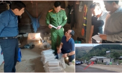 Lai Châu: Kiểm tra lán công nhân, phát hiện gần 1 tạ thuốc nổ dưới phản gỗ