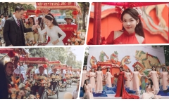 Cô dâu mạnh tay chi 1,6 tỷ đồng cho đám hỏi, dân tình trầm trồ cách tái hiện phố cổ Hà Nội xưa cùng nét văn hóa Kinh Bắc xưa