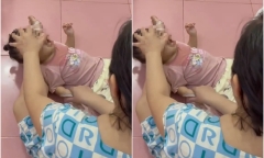 Tạm giữ người phụ nữ bịt mũi, đánh vào mặt trẻ khi đang cho ăn