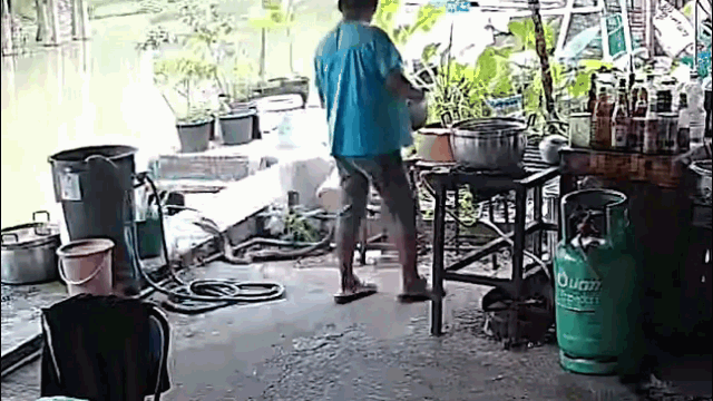 Video: Đang nấu cơm, người phụ nữ bắt gặp loài vật đáng sợ 