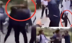 Phẫn nộ clip nam sinh bị hành hung, có bạn đứng xem hô hào cổ vũ “cố lên”